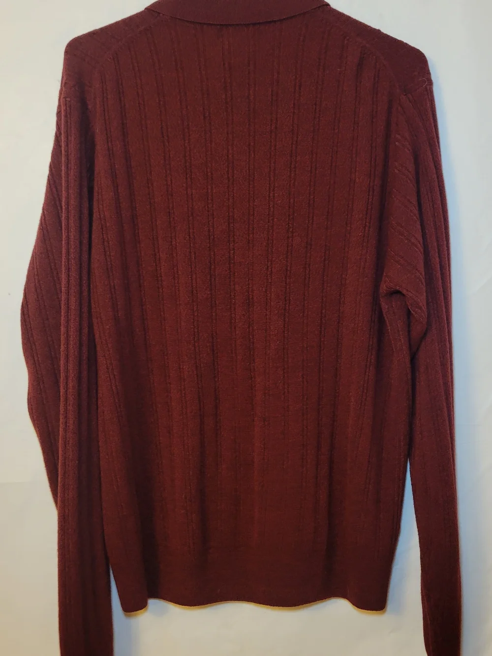 Dockers Men's Cable-Knit Polo Sweater in Maroon